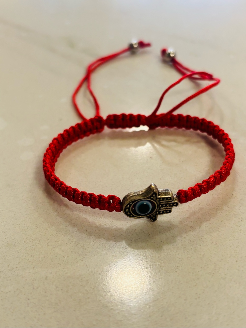 NWT Red String Protection Bracelet Hamsa Hand Evil Eye Charm Adjustable